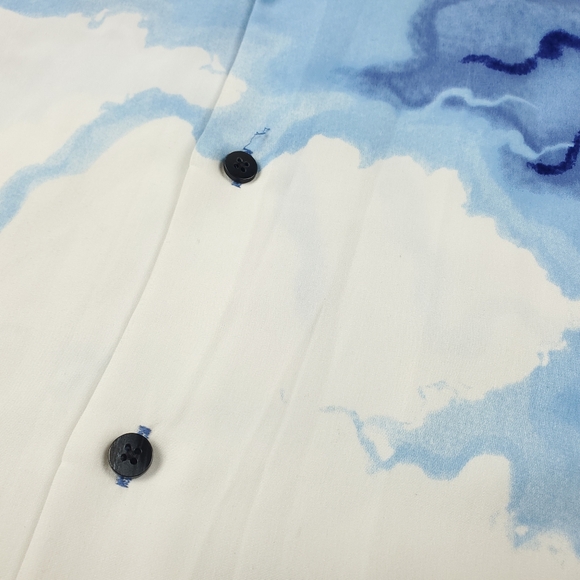 Vintage Up Ros Button Shirt Mens Large 90s Hip Hop Graffiti NYC Train Rap Camp - Picture 8 of 12